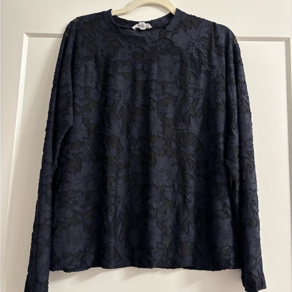 Splendid Navy Textured Top
